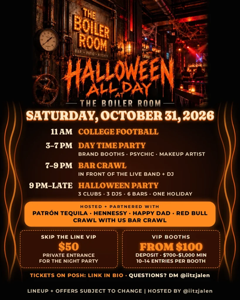Halloween All Day at The Boiler Room